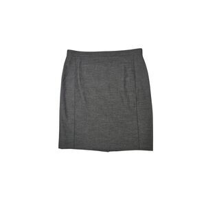 Ann Taylor Womens 12 Petite Gray Black Pencil Knee Length Lined Skirt